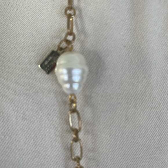 White Coin and Baroque Pearl Necklace 30 inches NEW NO TAGS - Picture 5 of 9